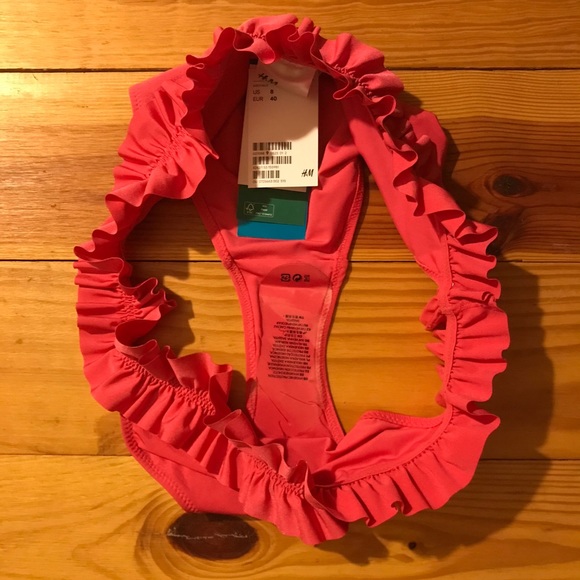 H&M Coral Ruffle Bikini Bottom, NWT, 8 - Picture 8 of 8